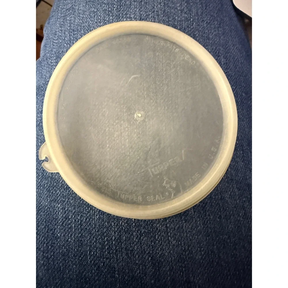 Tupperware Replacement Lid‎ 215 Tupper Seal Round 4.25in Translucent Vintage USA